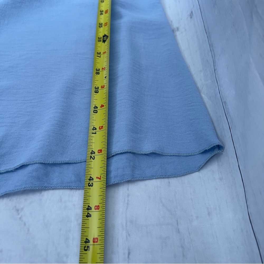 See You Monday Light Blue Ruched NWT Spaghetti Strap Dress - SZ: Medium - Picture 4 of 6